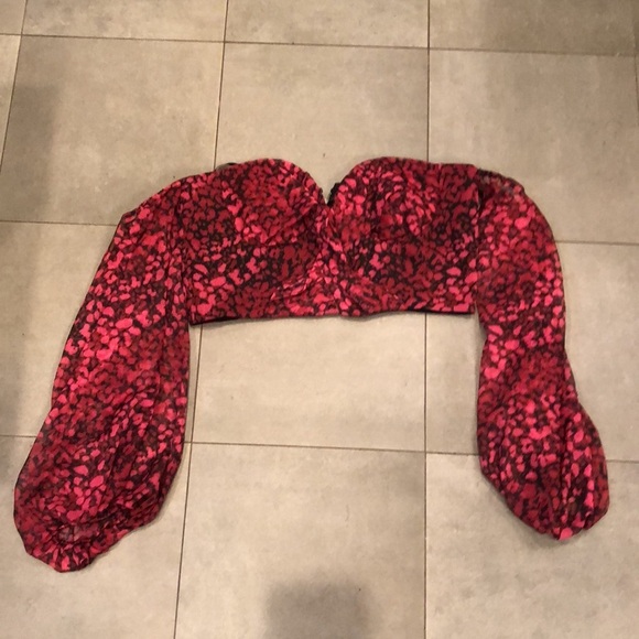 NWT NBD Cara Top in Pink and Black Leopard Print size Large - Picture 4 of 10